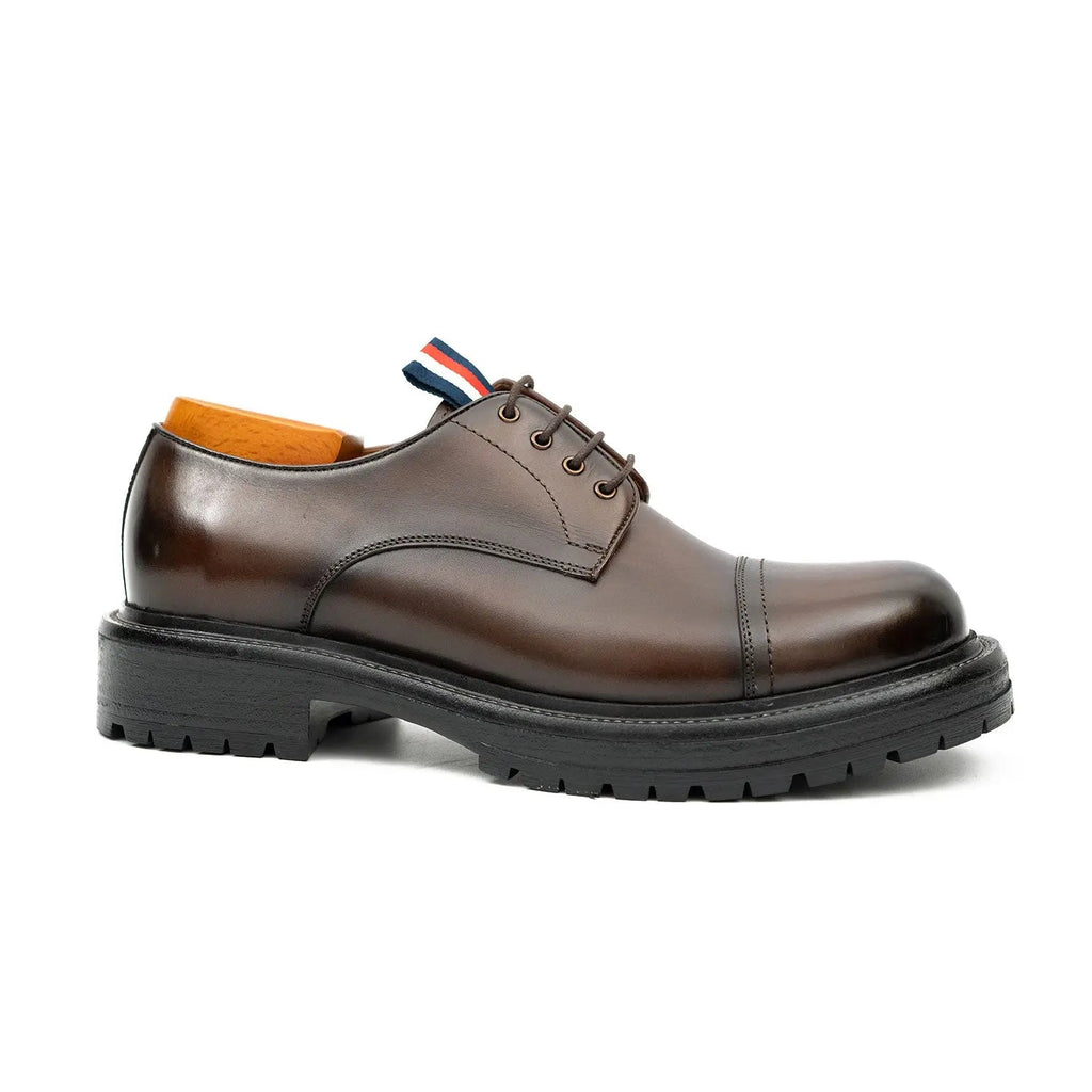 Big Cap Toe Derby shoes Coffee
