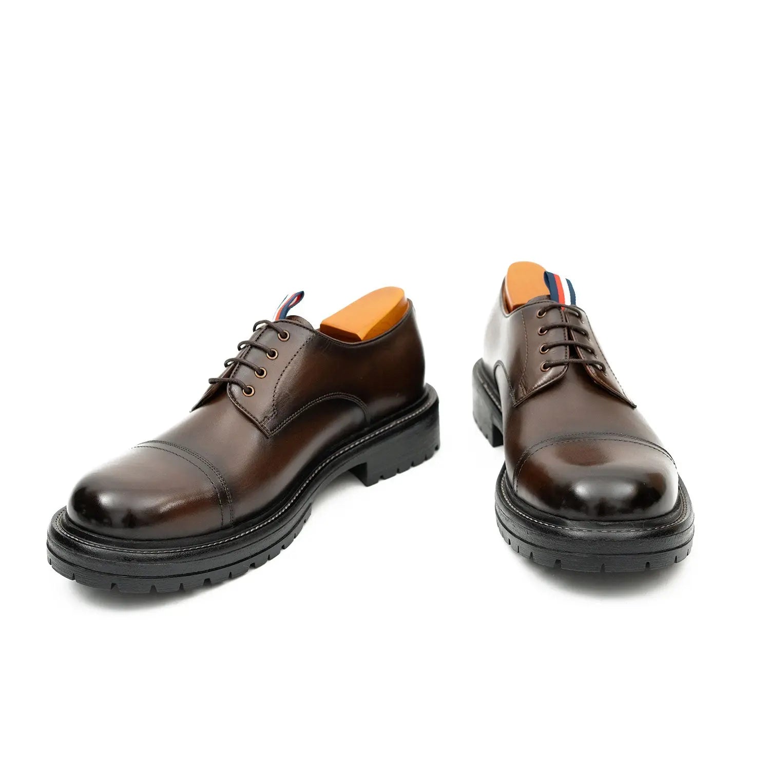 Big Cap Toe Derby shoes Coffee