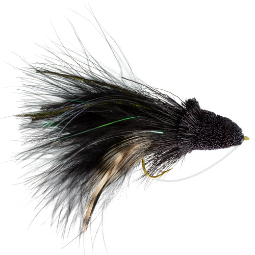 3 Pack Black Dahlberg Deer Hair Diver Size 4 -  Bass Fly Fishing Bug Wide Gape Bass Hooks With Weed Guard