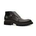Black Double Monk Lug Boot