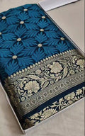 Beautiful Antique Gold Zari Work Banarasi Mashru Silk Saree