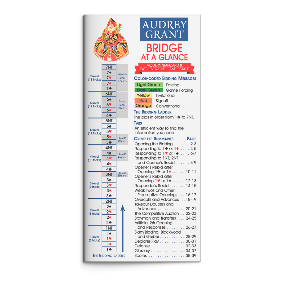 Bridge At-A-Glance: Modern Standard & Two-Over-One Game Force by Audrey Grant (Updated Edition)