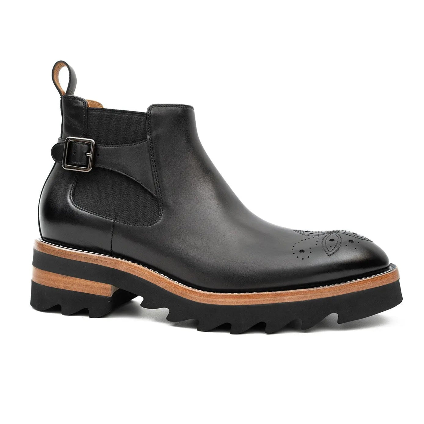 Brogue Chelsea Boots Black
