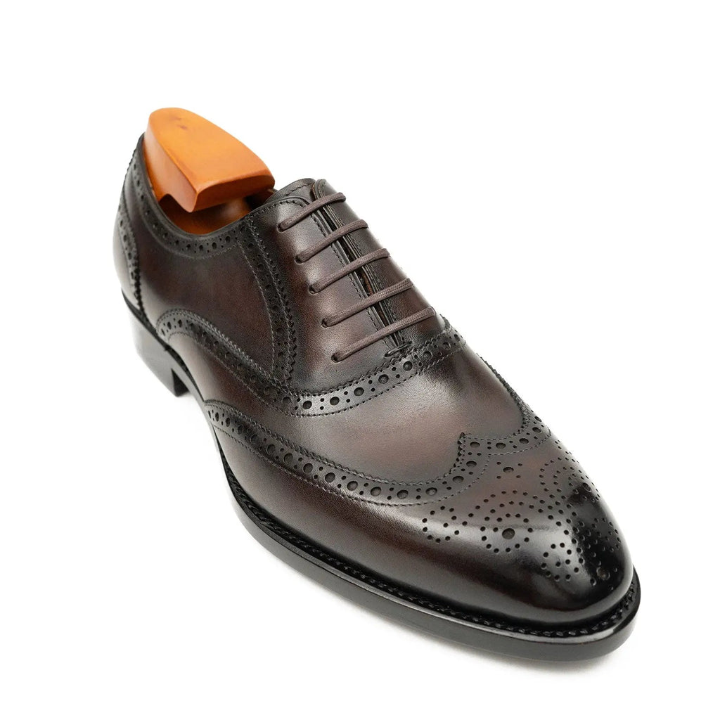 Brown Men's Goodyear Welted Brogue Leather Shoes
