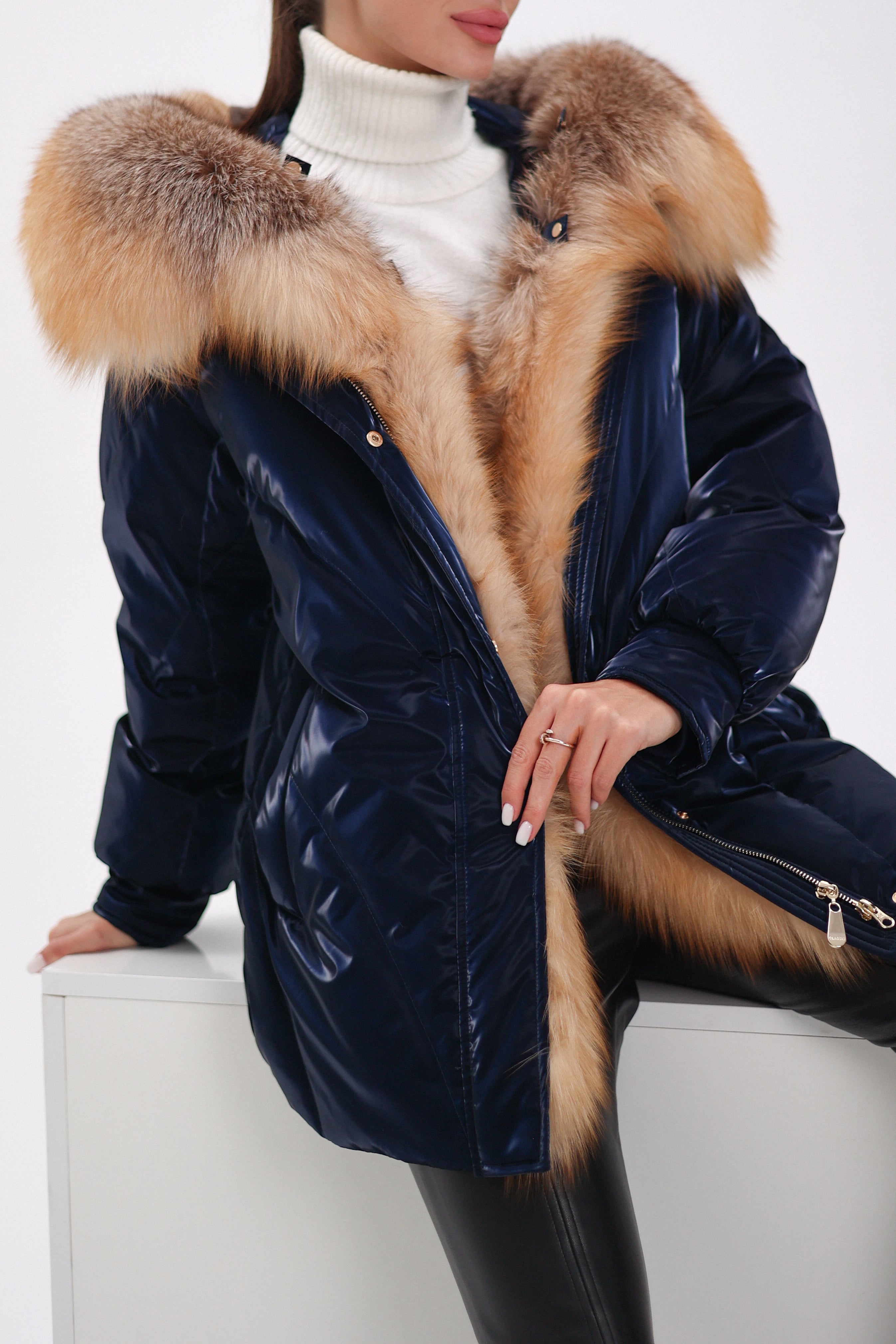 Genuine Red Fox Premium Down Fill Vinyl Parka