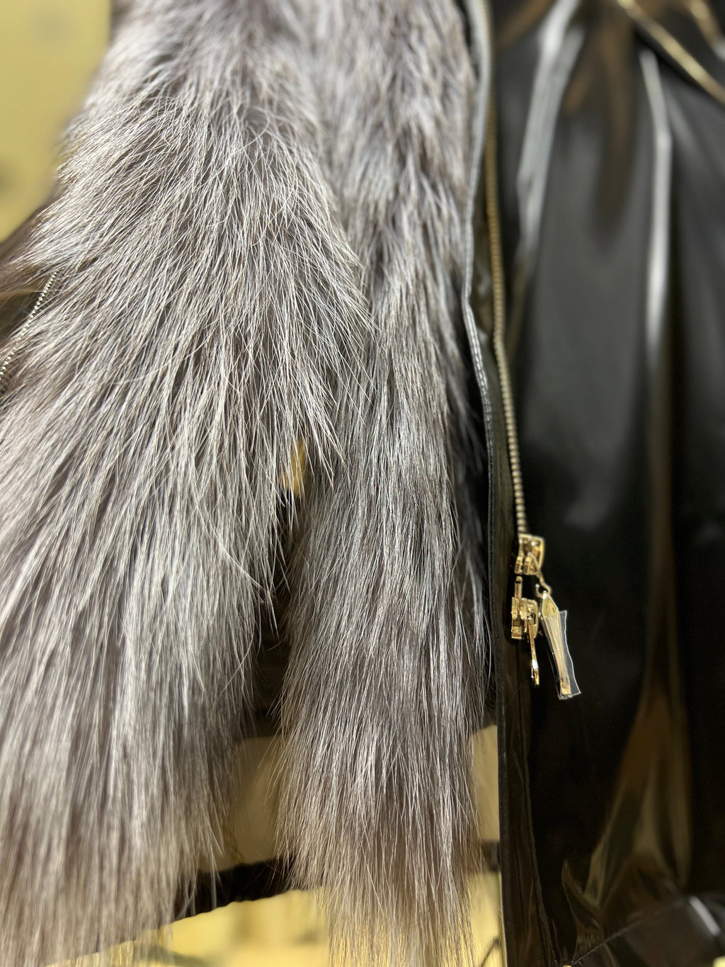 Genuine Silver Fox Fully Lined Hood Rabbit Insulated Parka