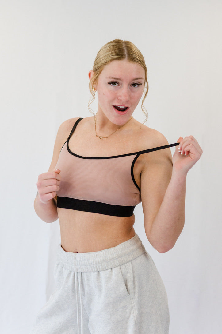 Dusty Blush Mesh Bra
