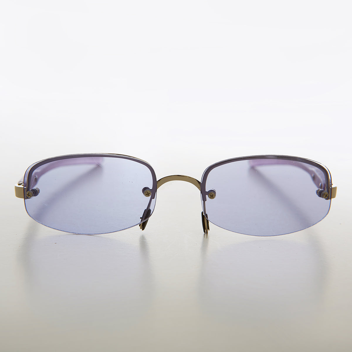Colorful Rimless Lens Vintage Sunglass - Coral
