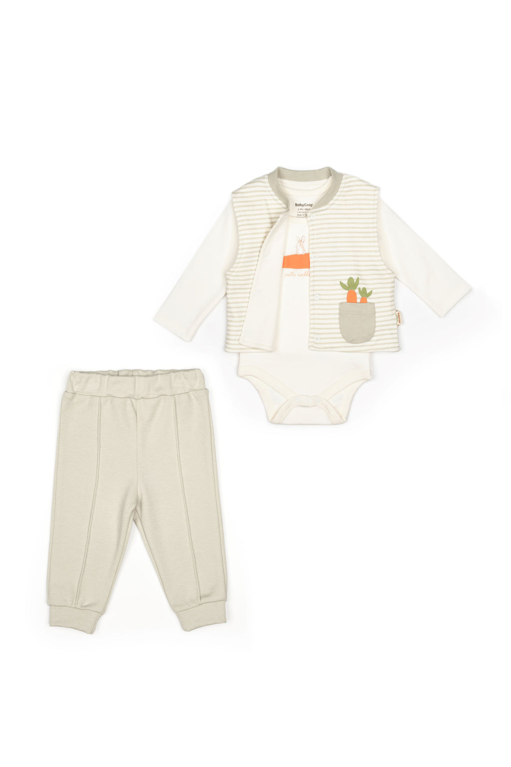 Carrot 3 Piece Set 100% Organic Cotton