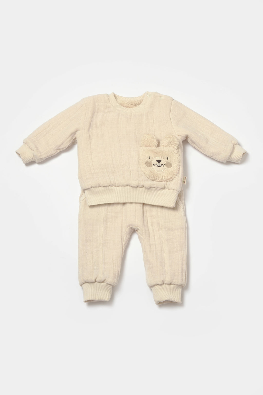 Muslin Stone Sherpa 2 Piece Set