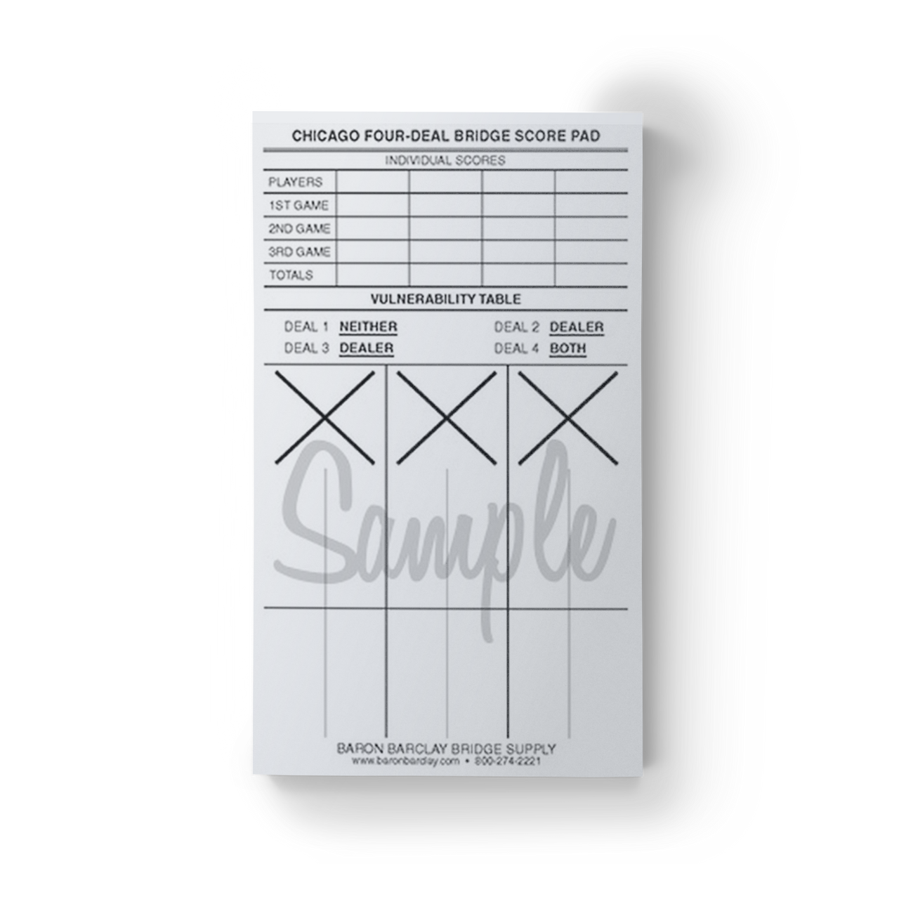 Chicago Bridge Score Pads - Pack of 6 Pads