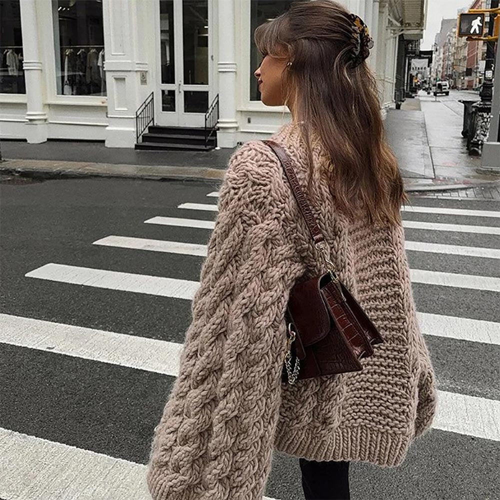 Cozy Bell Sleeve Cable Knit Sweater | NCS