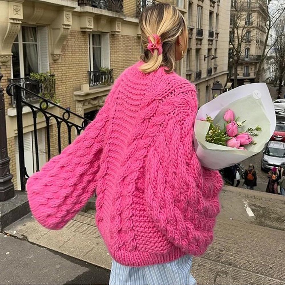 Cozy Bell Sleeve Cable Knit Sweater | NCS