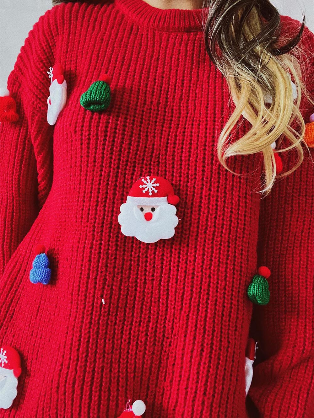 Cute 3D Santa Claus Christmas Knit Sweater | NCS