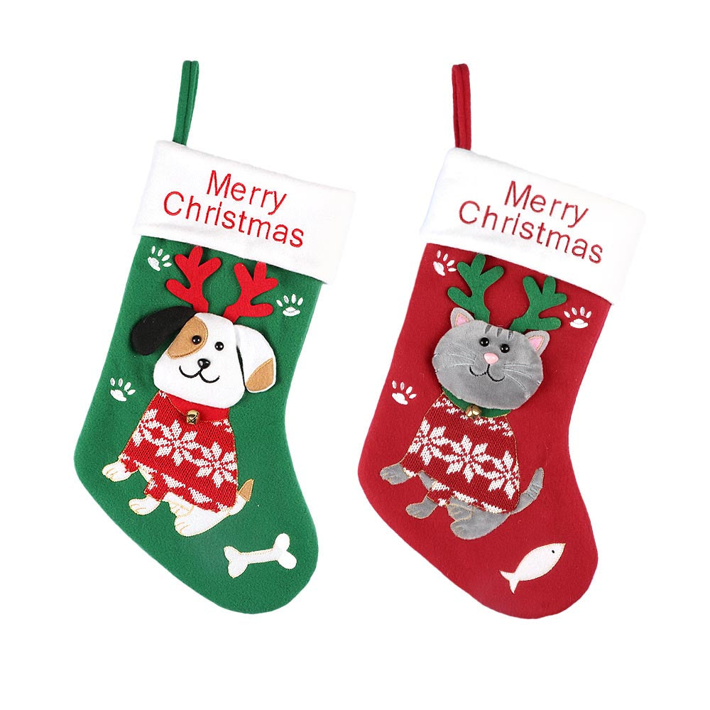 Cute Cat & Dog Christmas Stocking | NCS