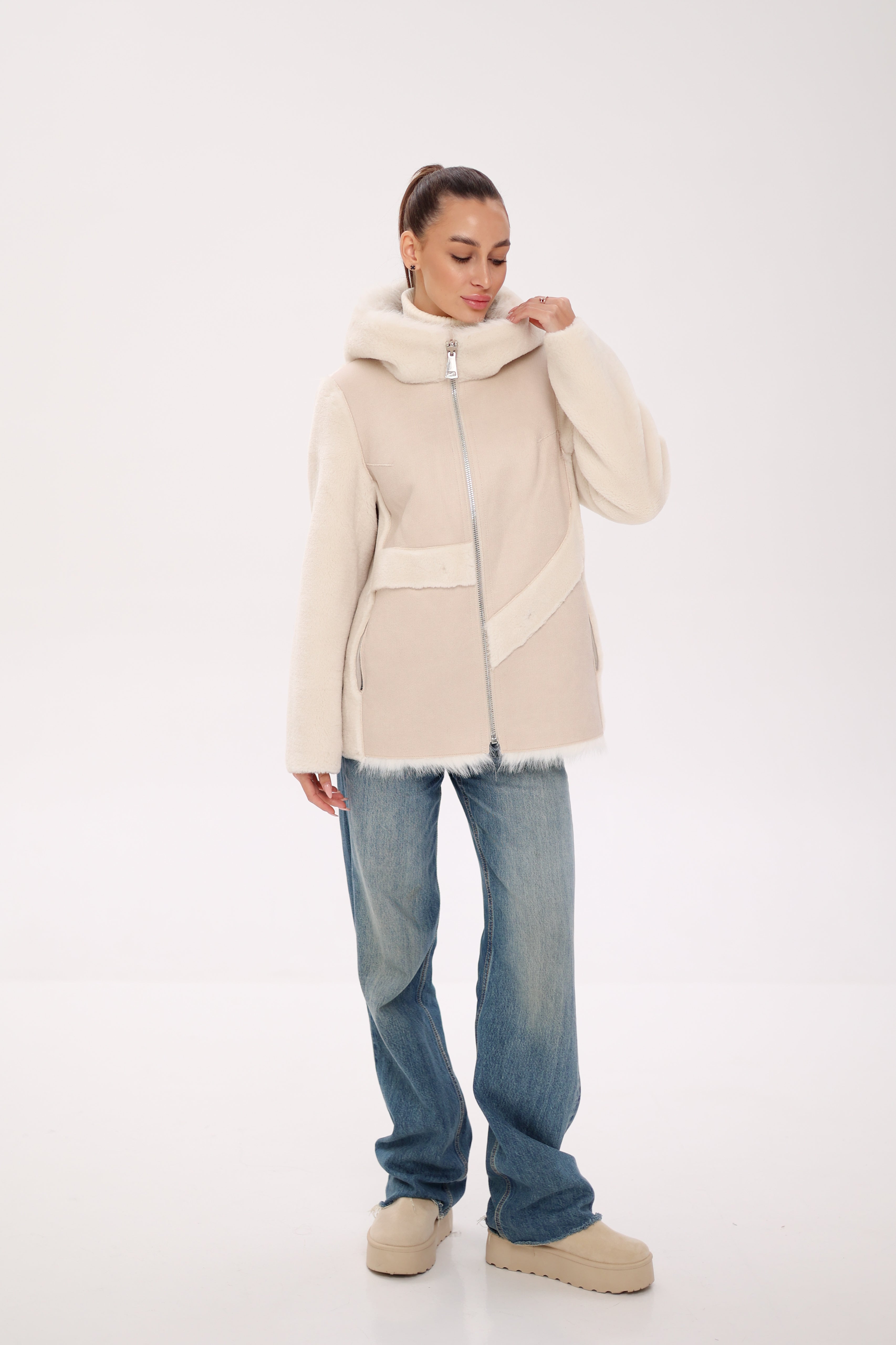 Pre-Order. Re-Stock Ships November 18. ⇆ Reversible Hooded Wool Blend Jacket