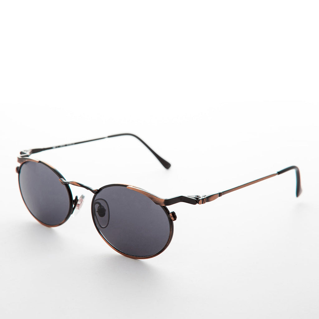 Oval Punk Grunge Steampunk Vintage Sunglass - Dieselgoth