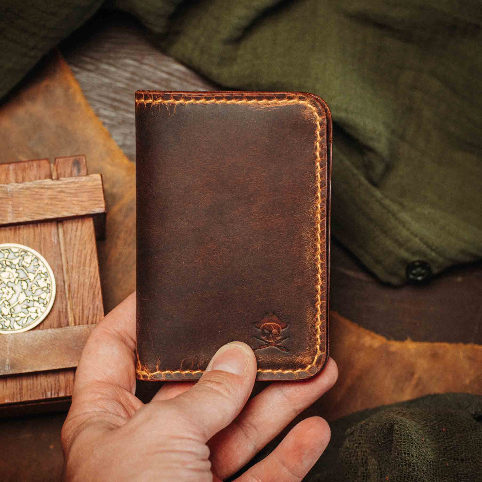 Slim Bifold Wallet - Buccaneer | Minimalist Card Holder | Handcrafted EDC