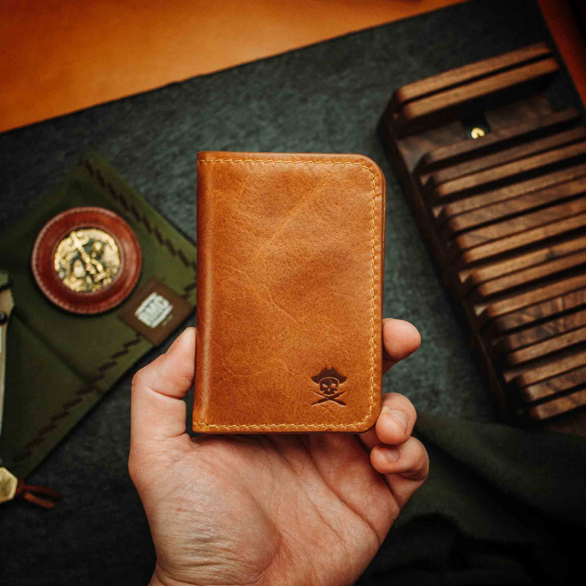 Slim Bifold Wallet - Buccaneer | Minimalist Card Holder | Handcrafted EDC