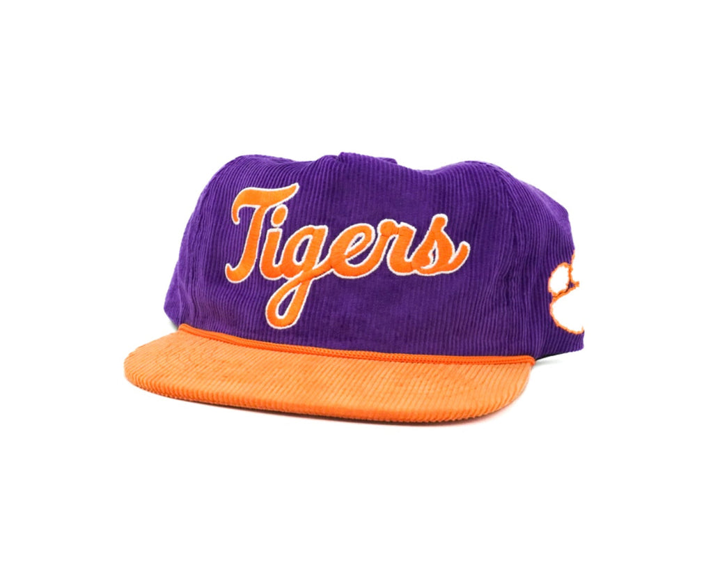 Corduory Purple Cursive Tigers