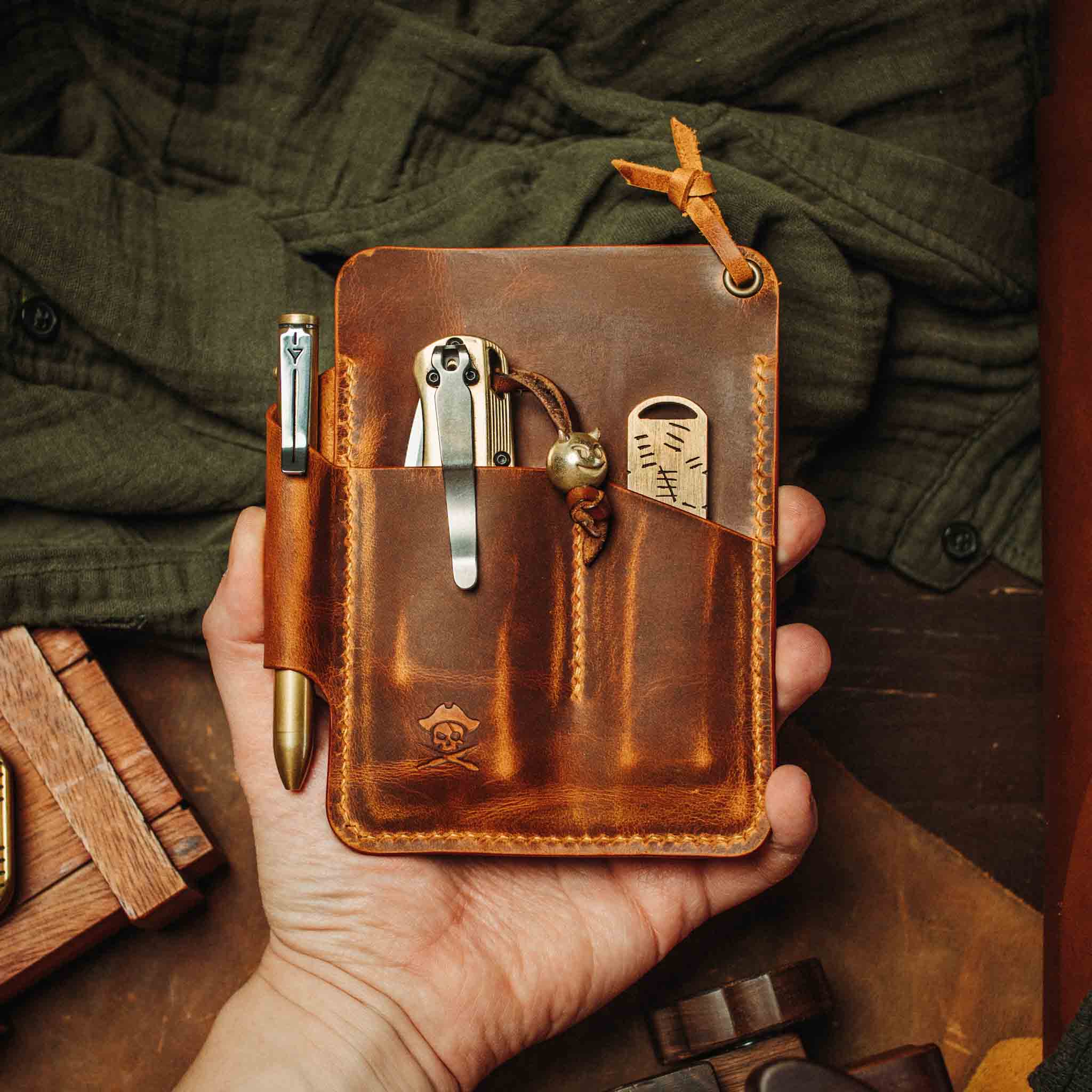 Large Pocket Organizer - First Mate Fatty | Leather Pocket Carrier | Multi-tool