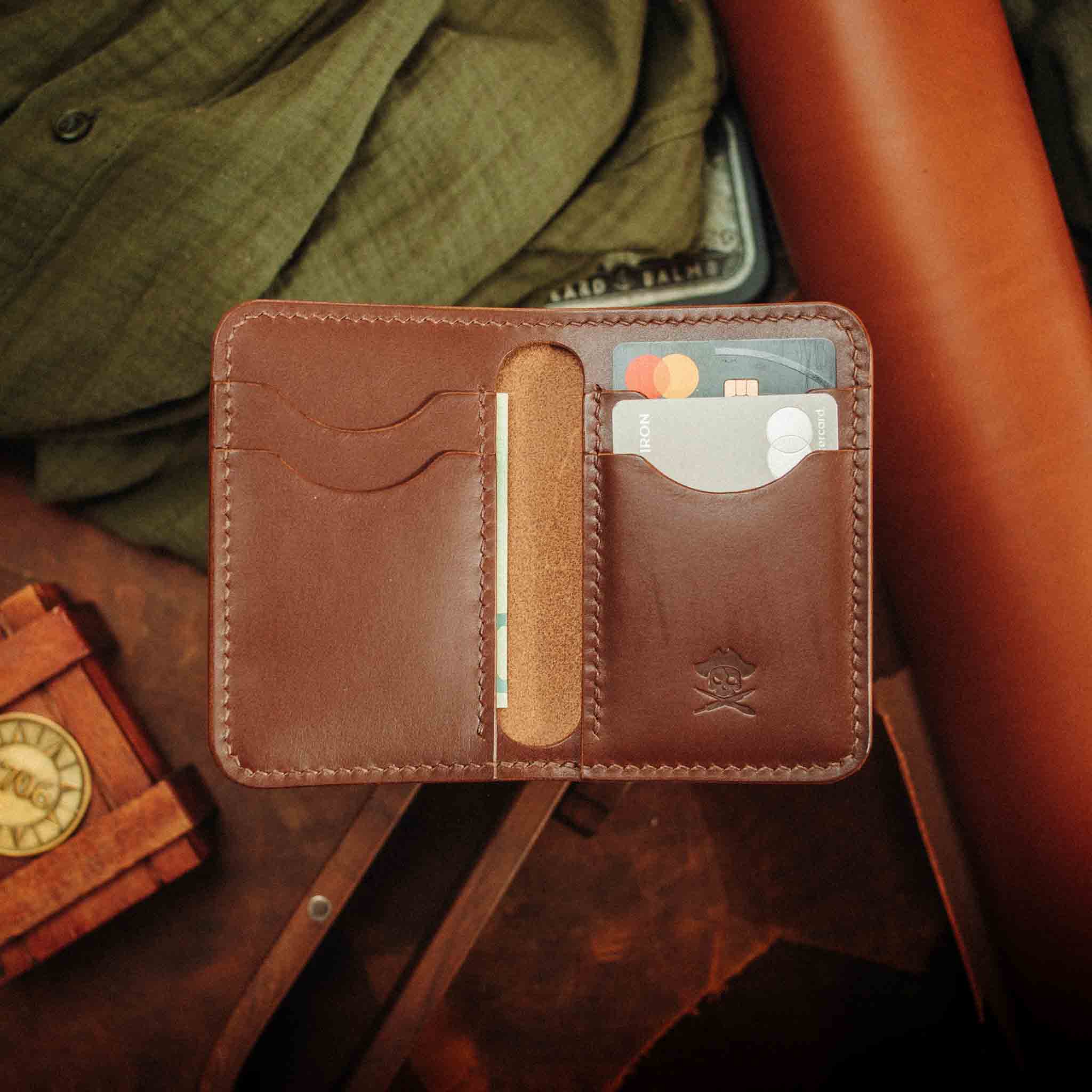 Slim Bifold Wallet - Buccaneer | Minimalist Card Holder | Handcrafted EDC