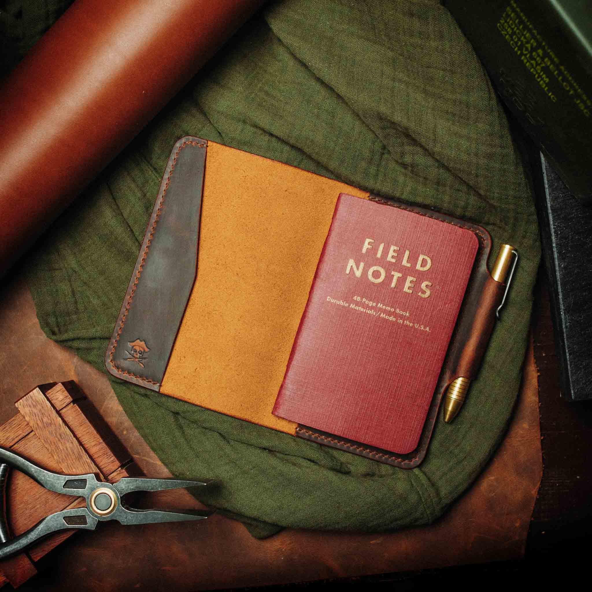 Field Notes Cover - Navigator | Leather Journal Holder | EDC