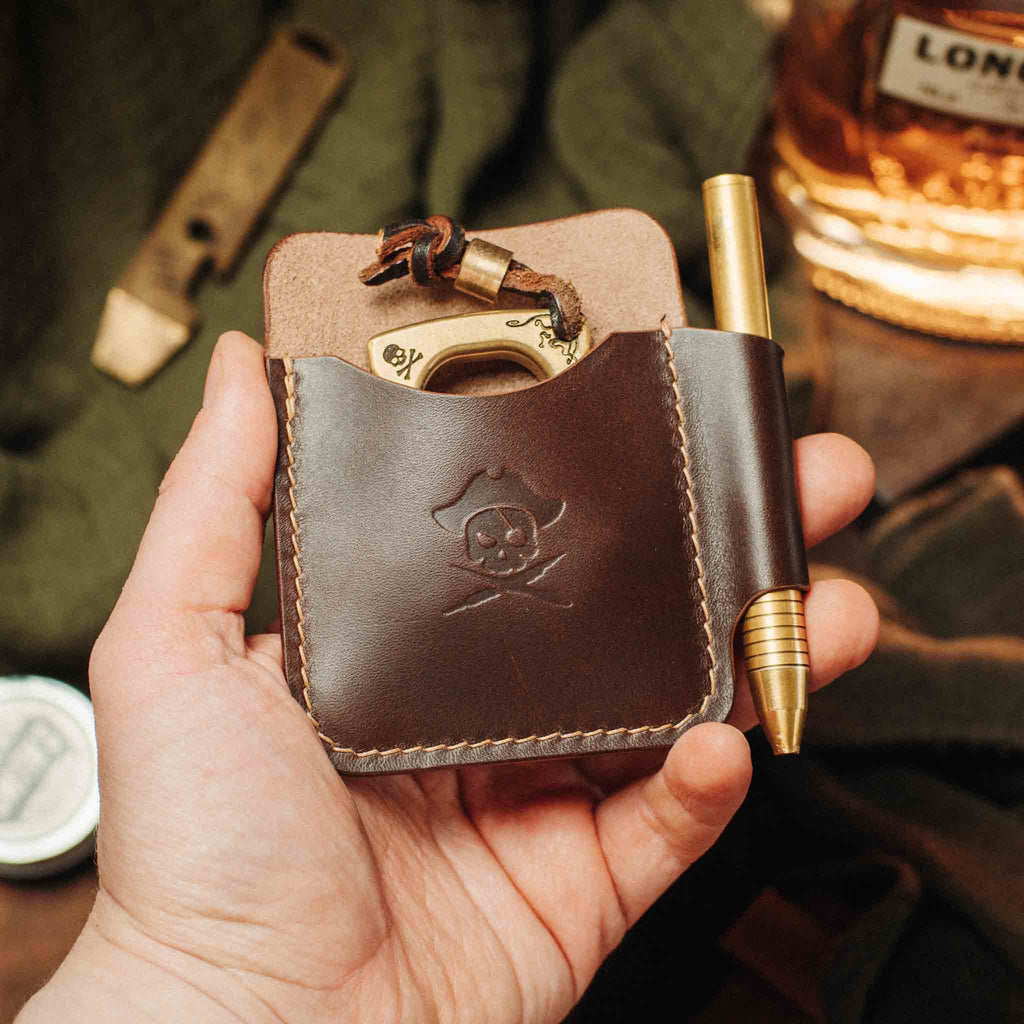 Small Pocket Organizer - First Mate Mini | Leather Pocket Slip | Handcrafted Everyday Carry