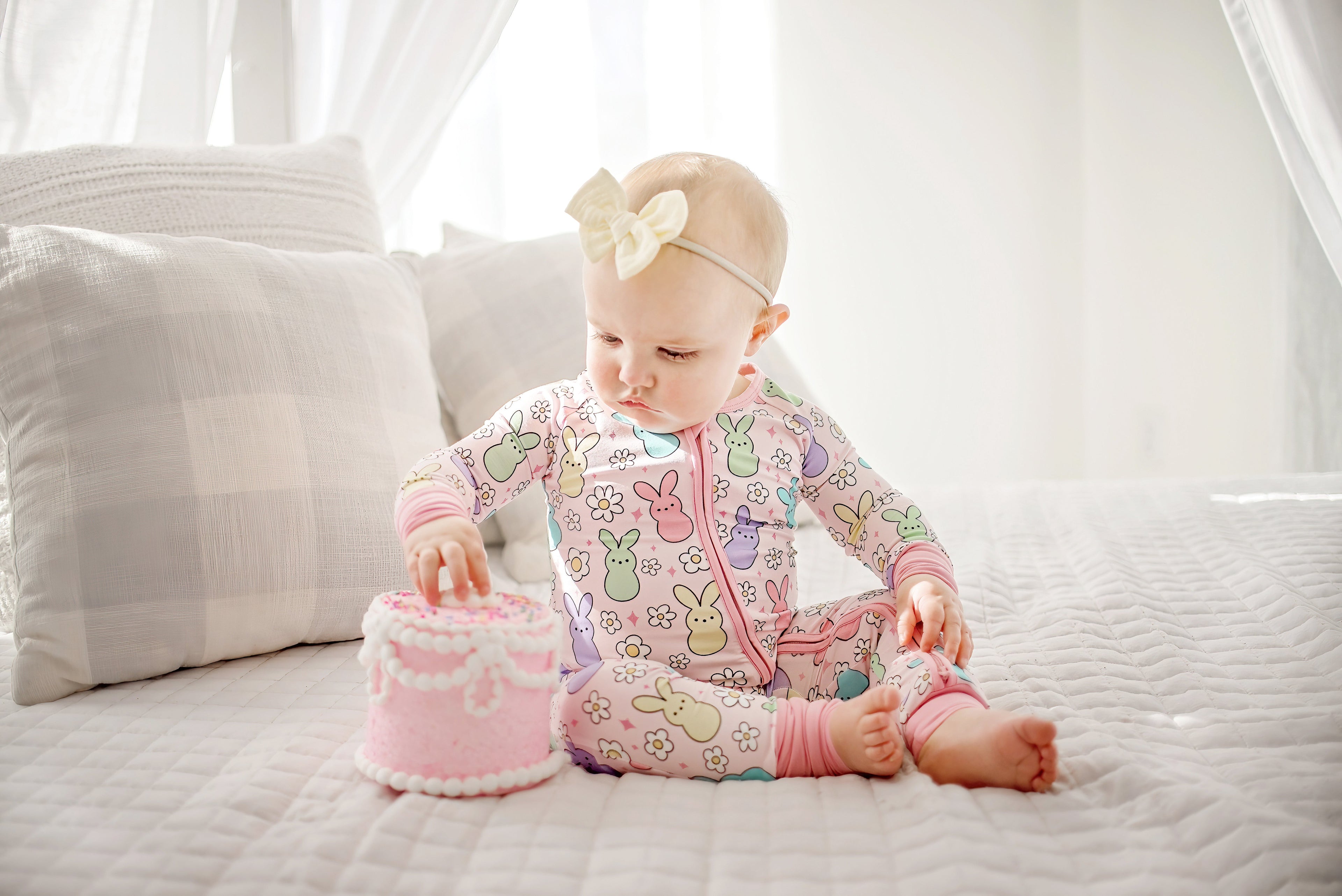 Bunnies | Bamboo Convertible Zippy Romper