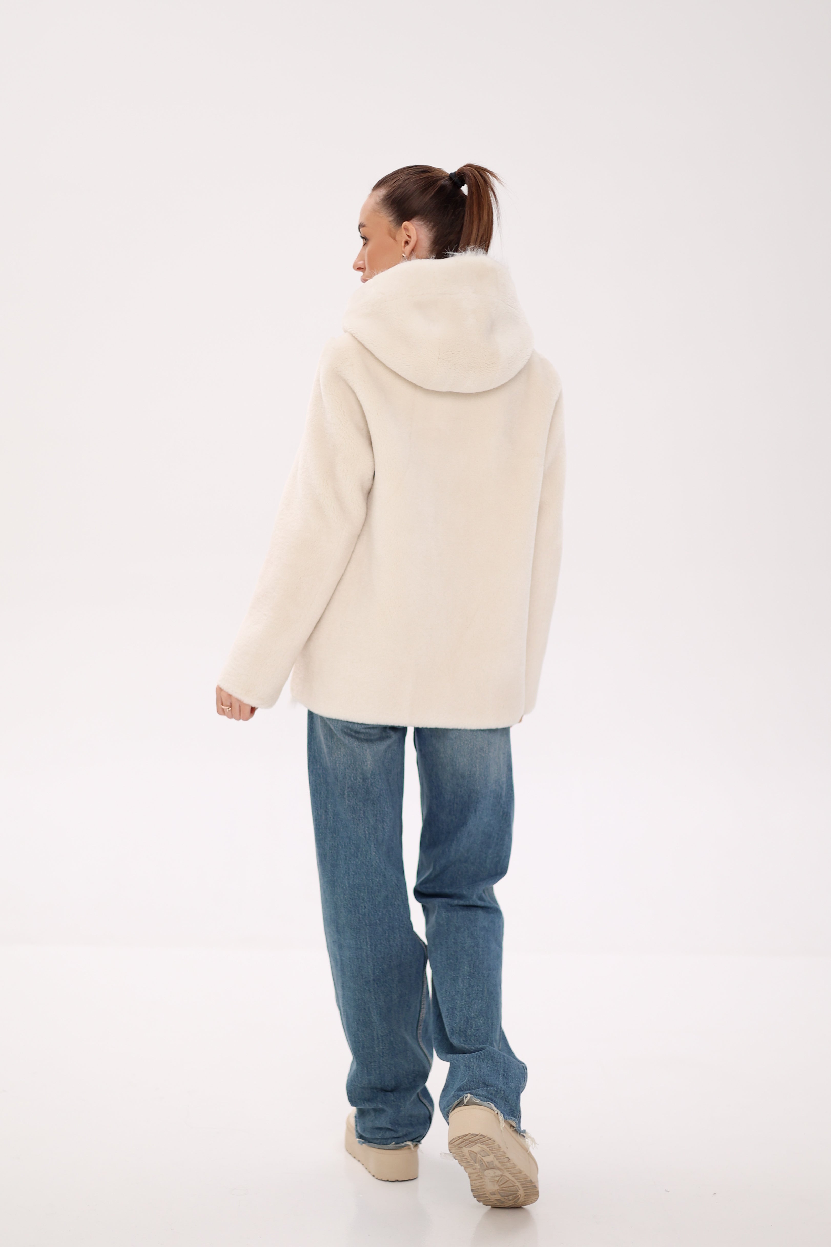 Pre-Order. Re-Stock Ships November 18. ⇆ Reversible Hooded Wool Blend Jacket