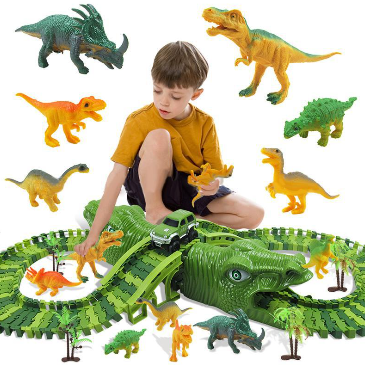 Racing Bend Rail Dinosaur Track