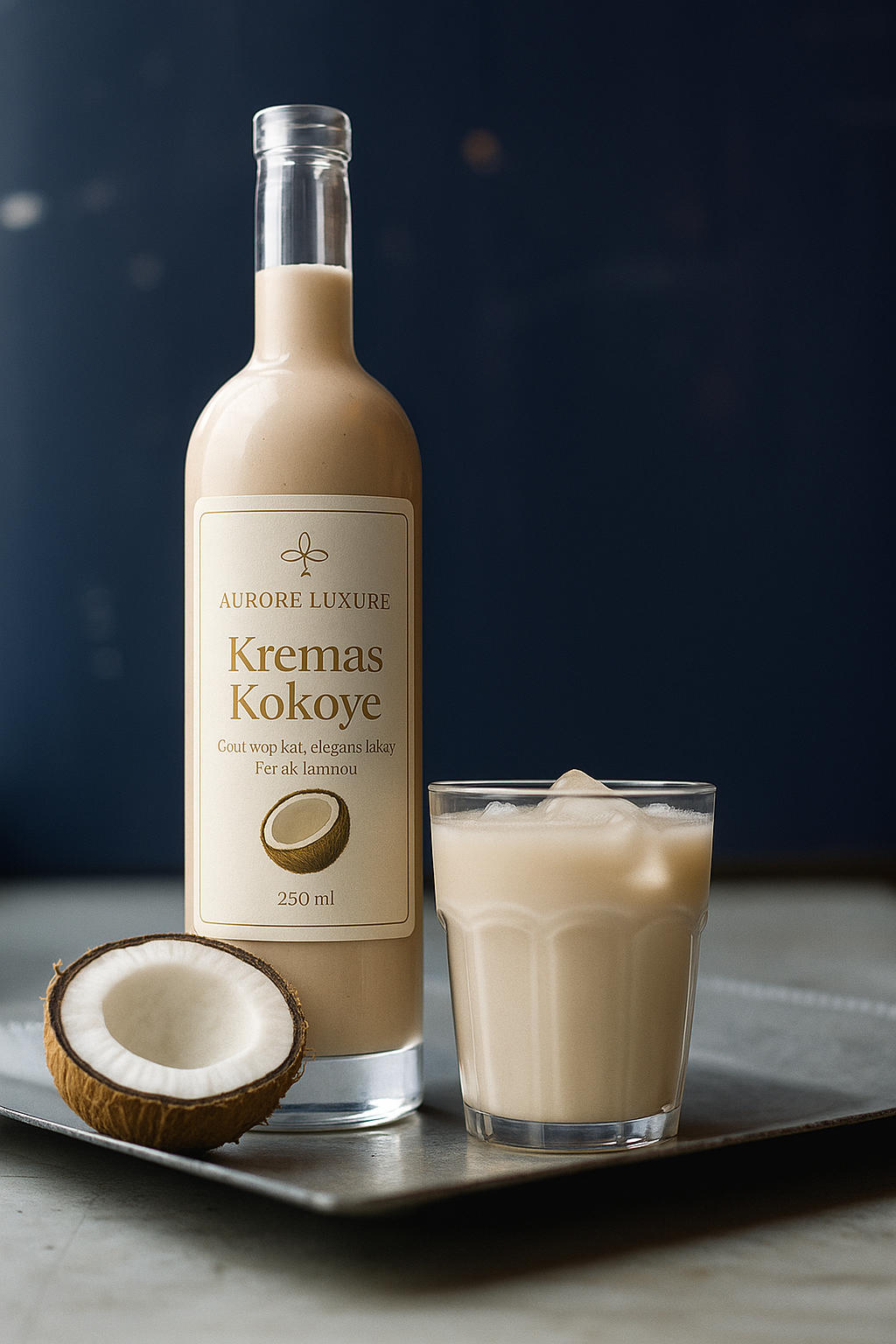 Kremas Kokoye – Aurore Luxure / Crème de coco haïtienne – Goût tropical, élégance et amour”