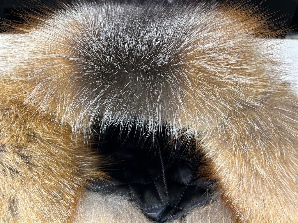 Genuine Silver Fox Fur Genuine Leather Hat