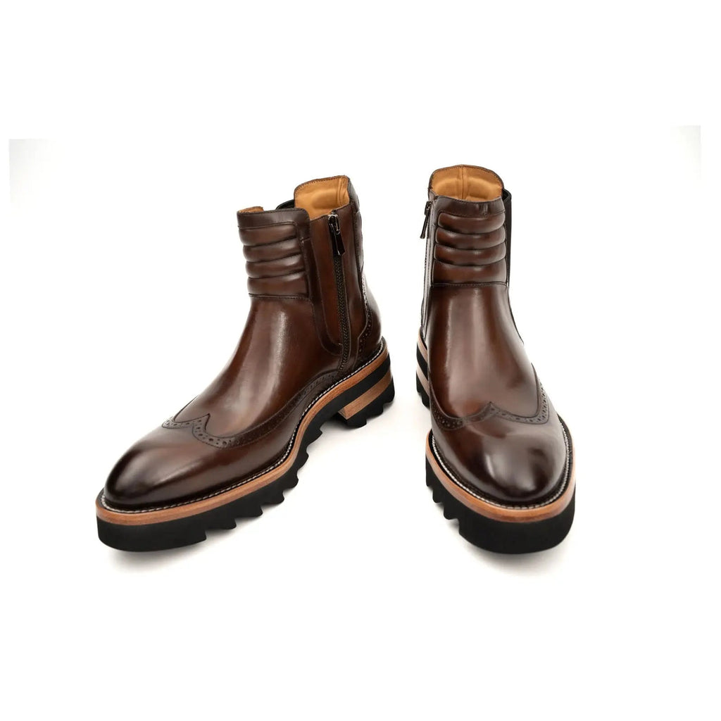 Espresso Brogue Lug Sole Chelsea