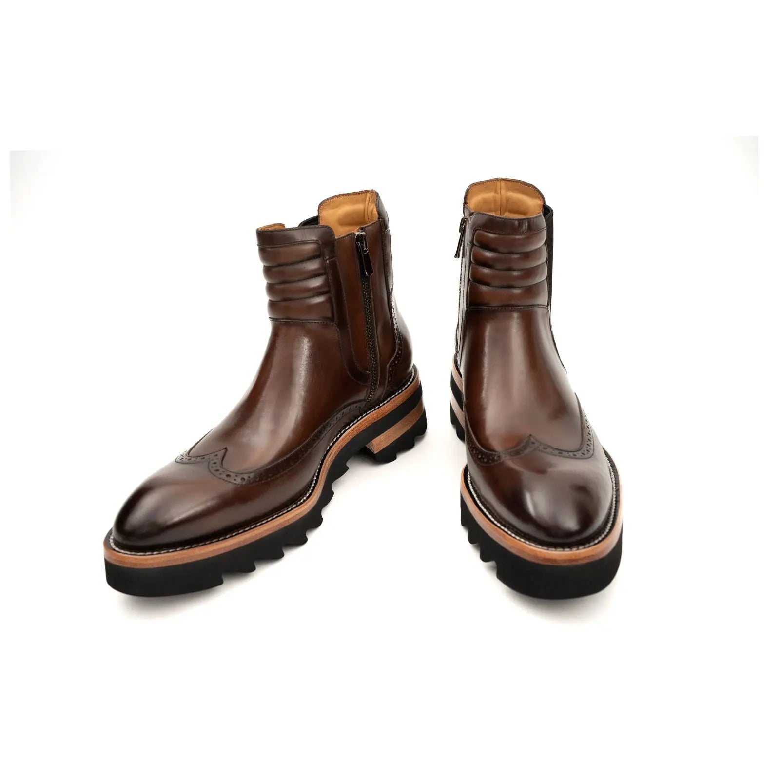 Espresso Brogue Lug Sole Chelsea