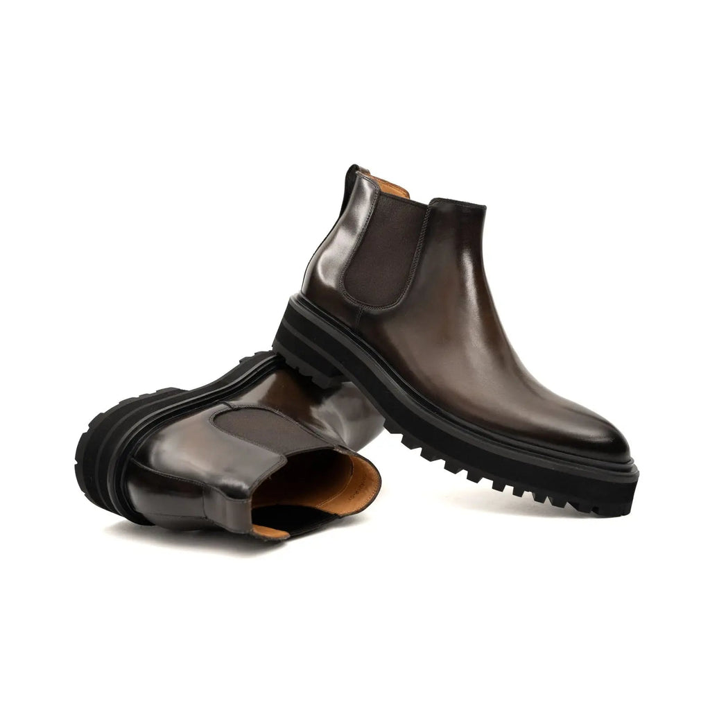 Espresso Leather Platform Chelsea