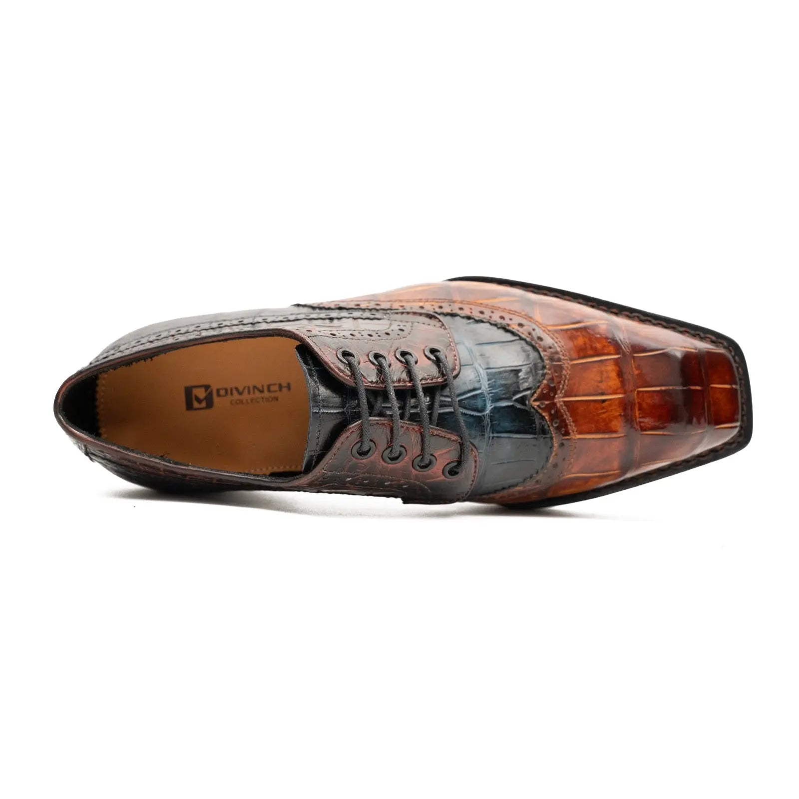 Exotic Crocodile Leather Derby Shoes