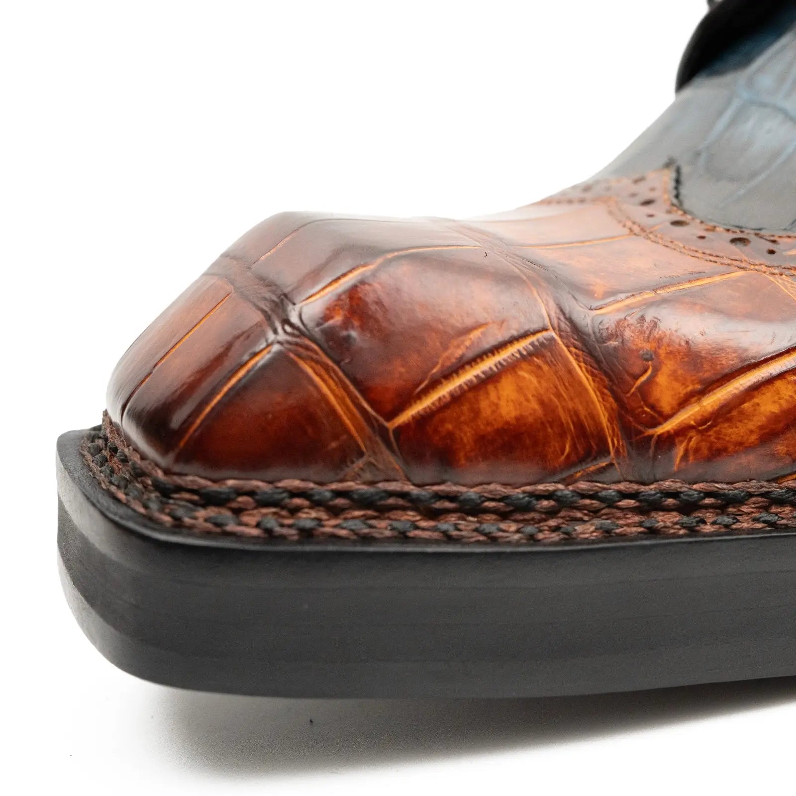 Exotic Crocodile Leather Derby Shoes
