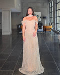 Mayssa Corset Off Shoulder Versitle Sequin Embellished Modest Evening Dress
