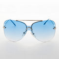 Rimless Butterfly Boho Vintage Sunglass - Farrah