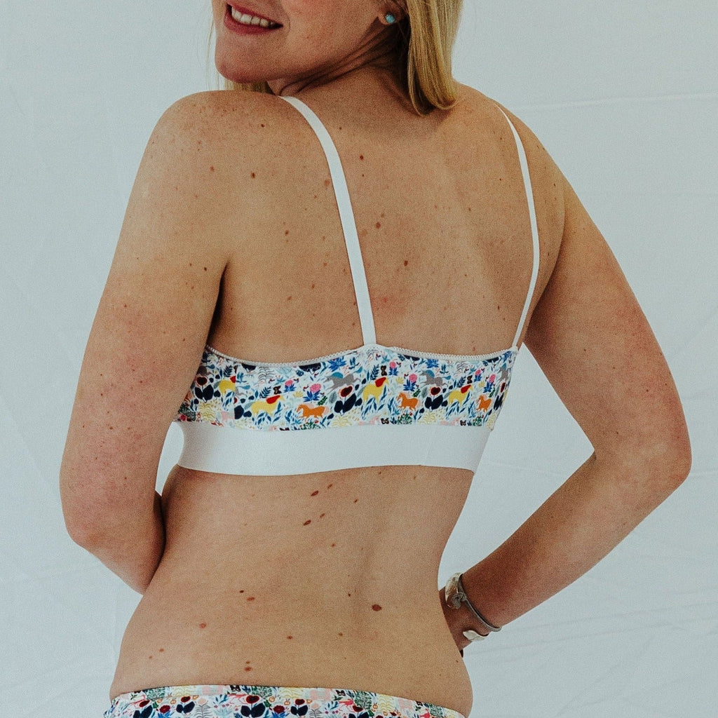 Unicorn Garden Print Bra