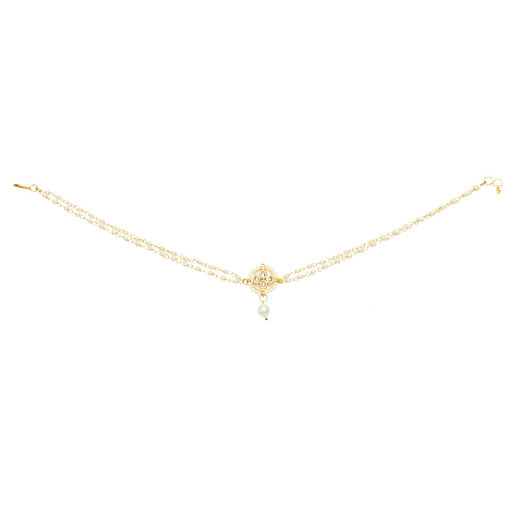 Inspired Designer Moon Shaped Kundan Choker Necklace