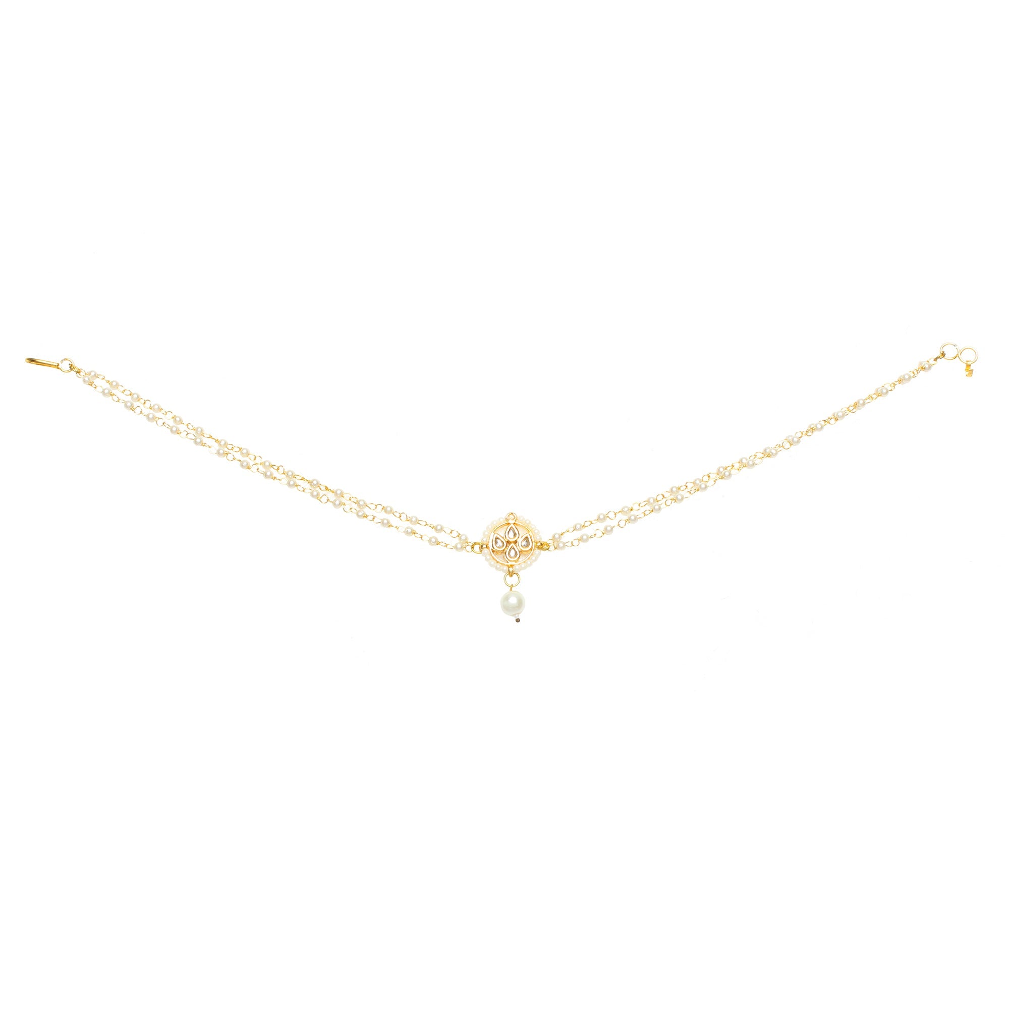 Inspired Designer Moon Shaped Kundan Choker Necklace