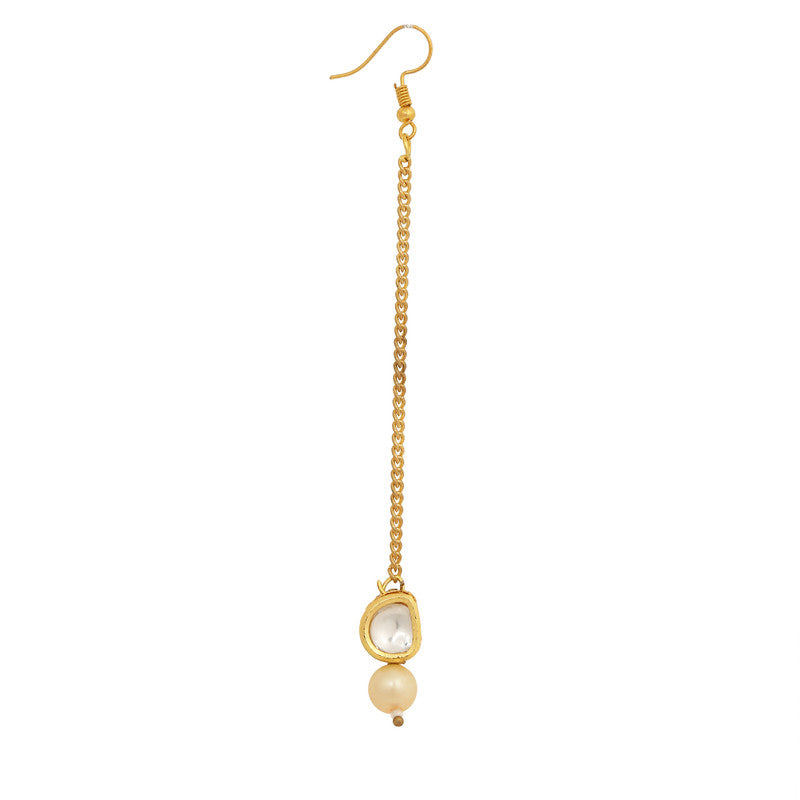 Handcrafted Beautiful Kundan Necklace With Earrings and Maang Tikka