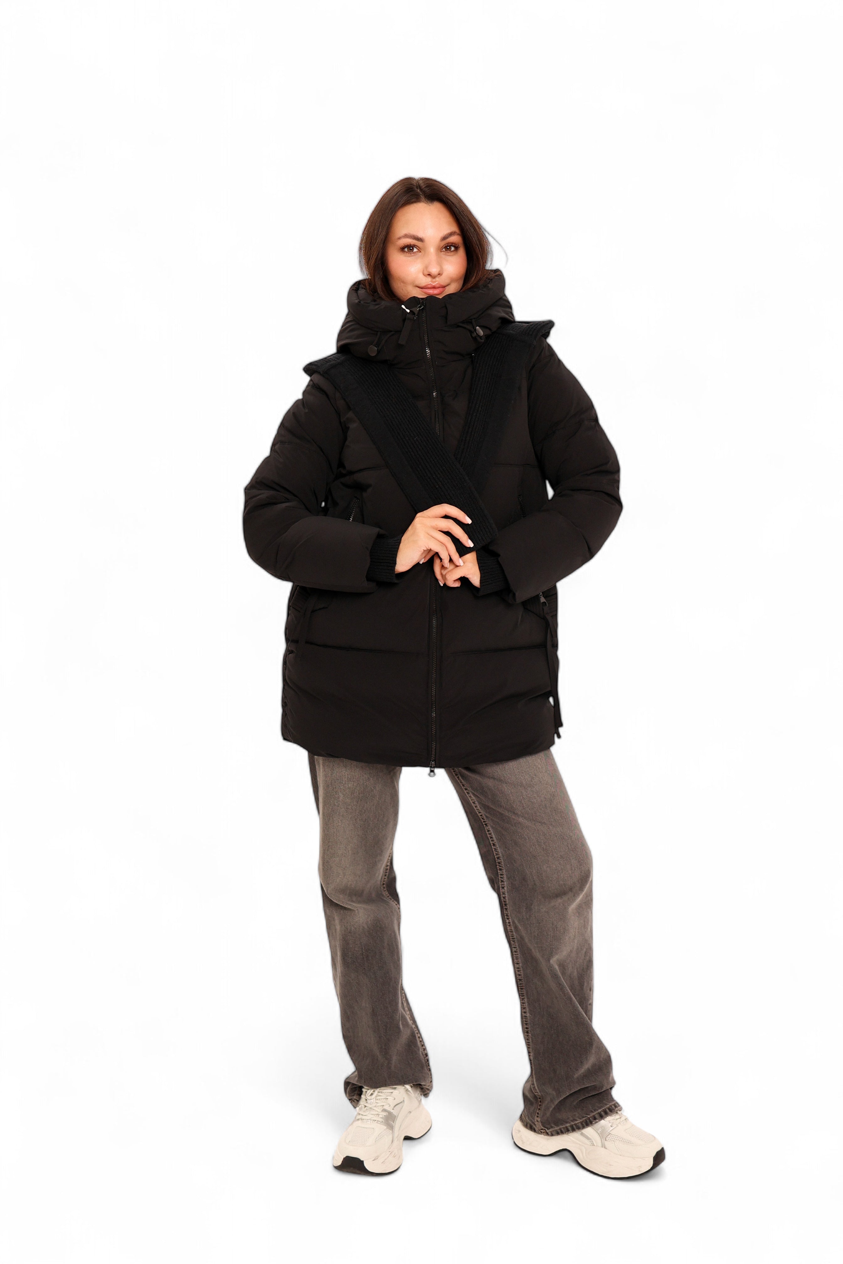 Double-hooded Insulated Bio-Down Coat