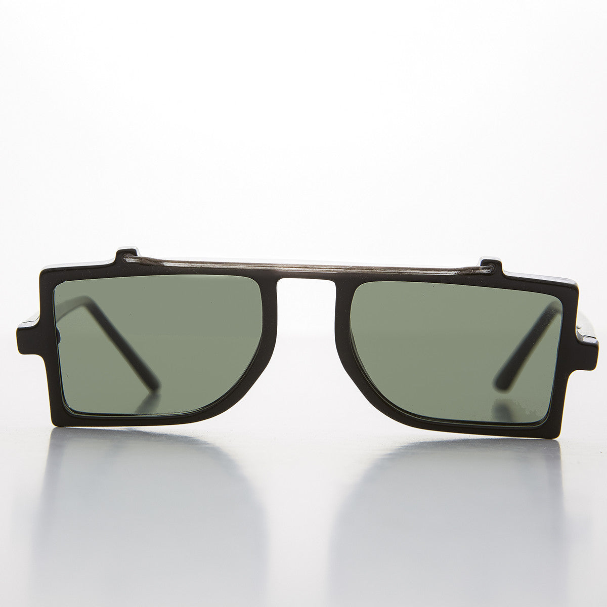 Grunge Safety Flat Lens Steampunk Vintage Sunglass - Flash