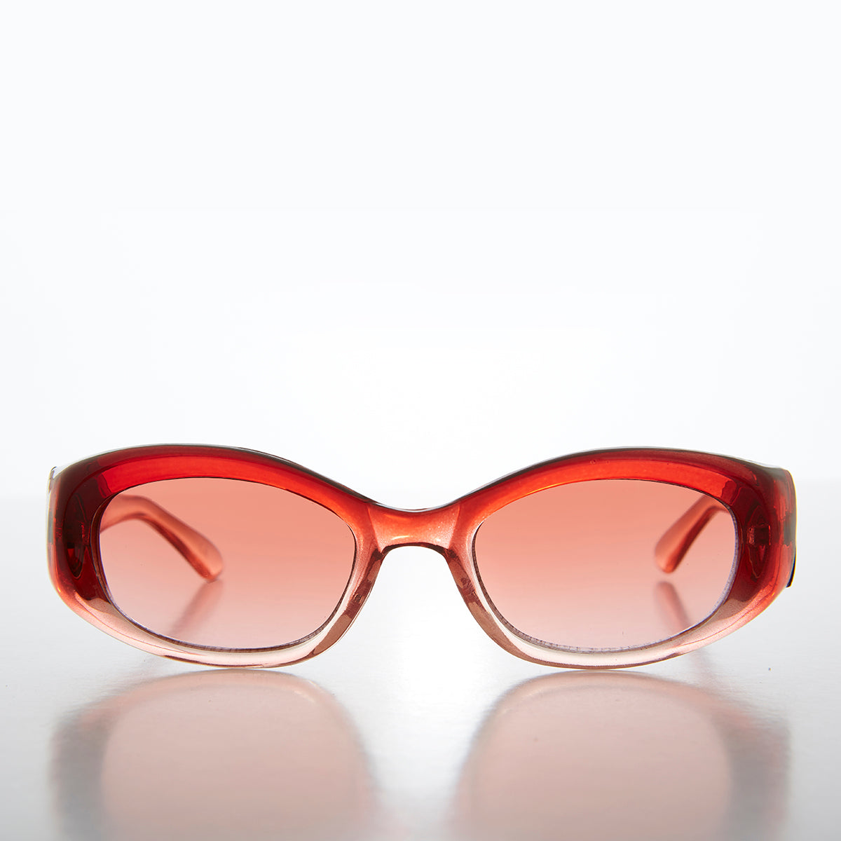 Vivid Color Lens Sleek Cat Eye Vintage Sunglass - Flavia