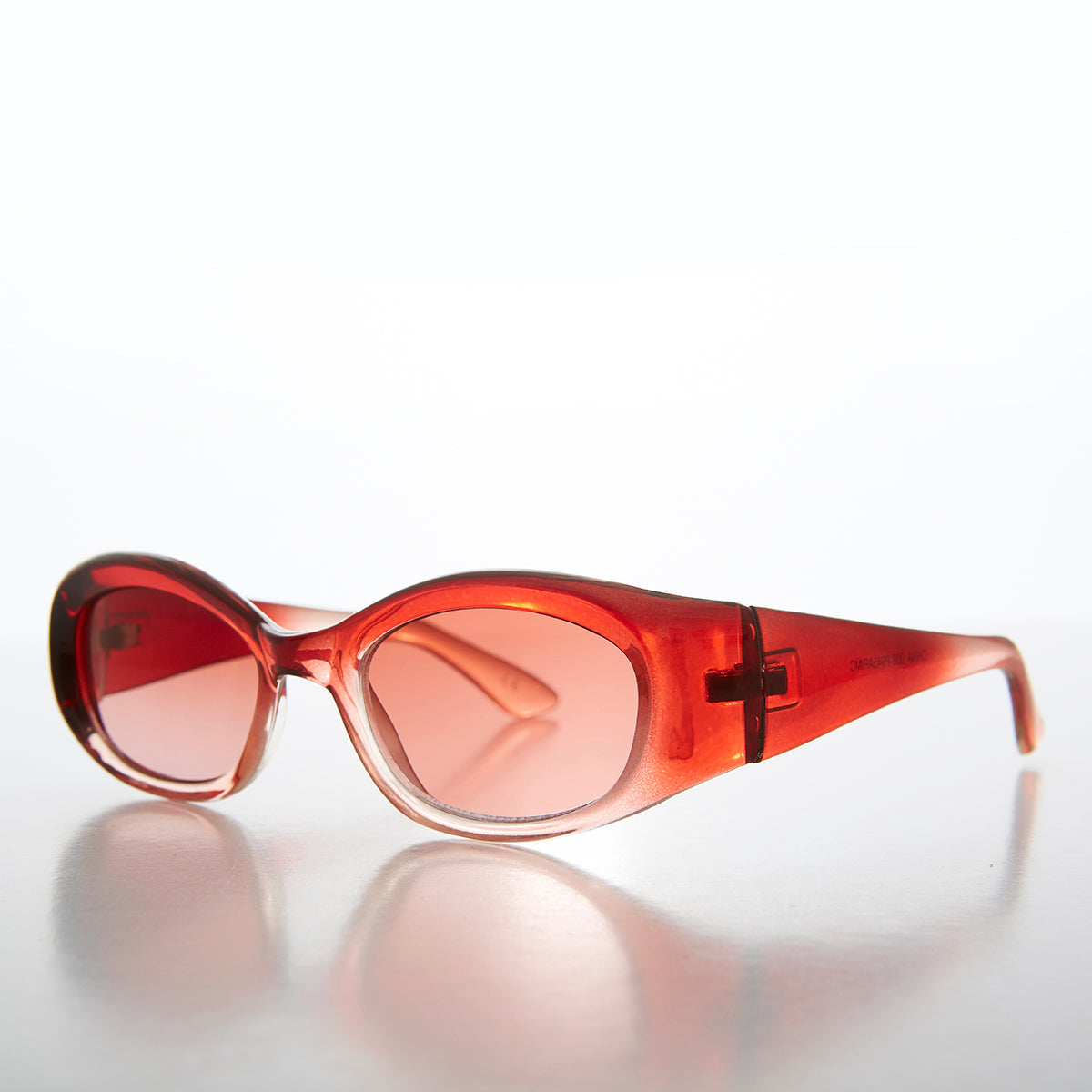 Vivid Color Lens Sleek Cat Eye Vintage Sunglass - Flavia