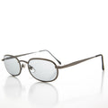 Oval Metal Half Frame Transition Glass Lens Vintage Sunglass - Foster