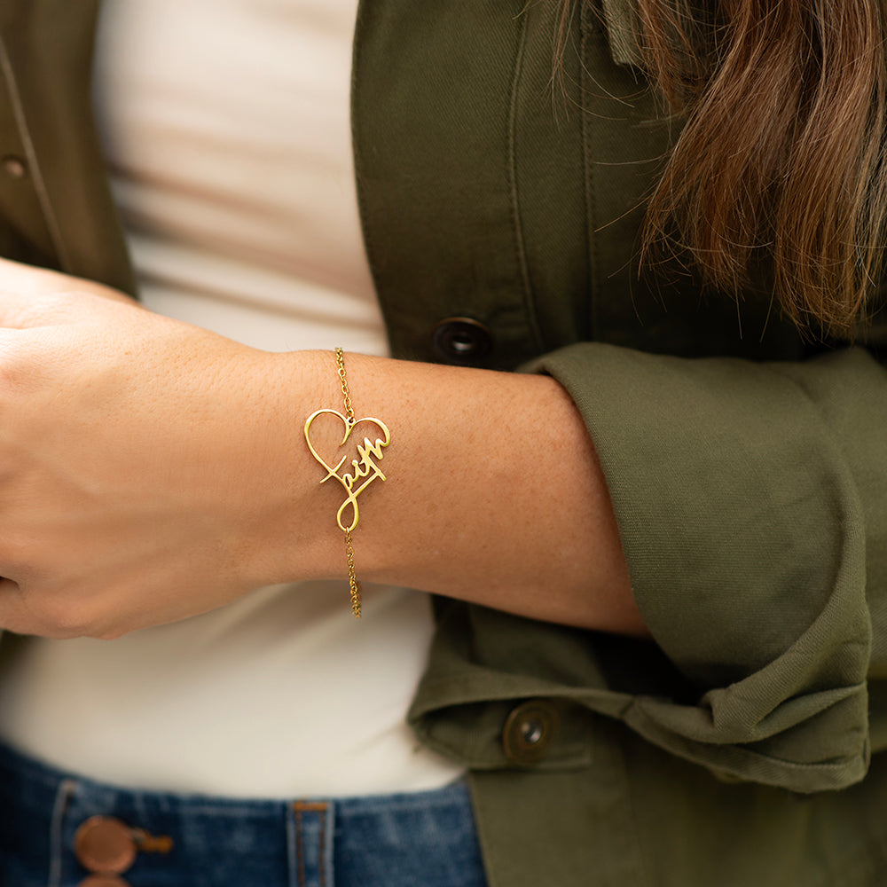 Faith Heart Bracelet